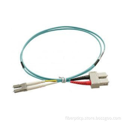 OM3 / OM4 UPC LSZH Fiber Optic Patch Cord with Red Black Bo
